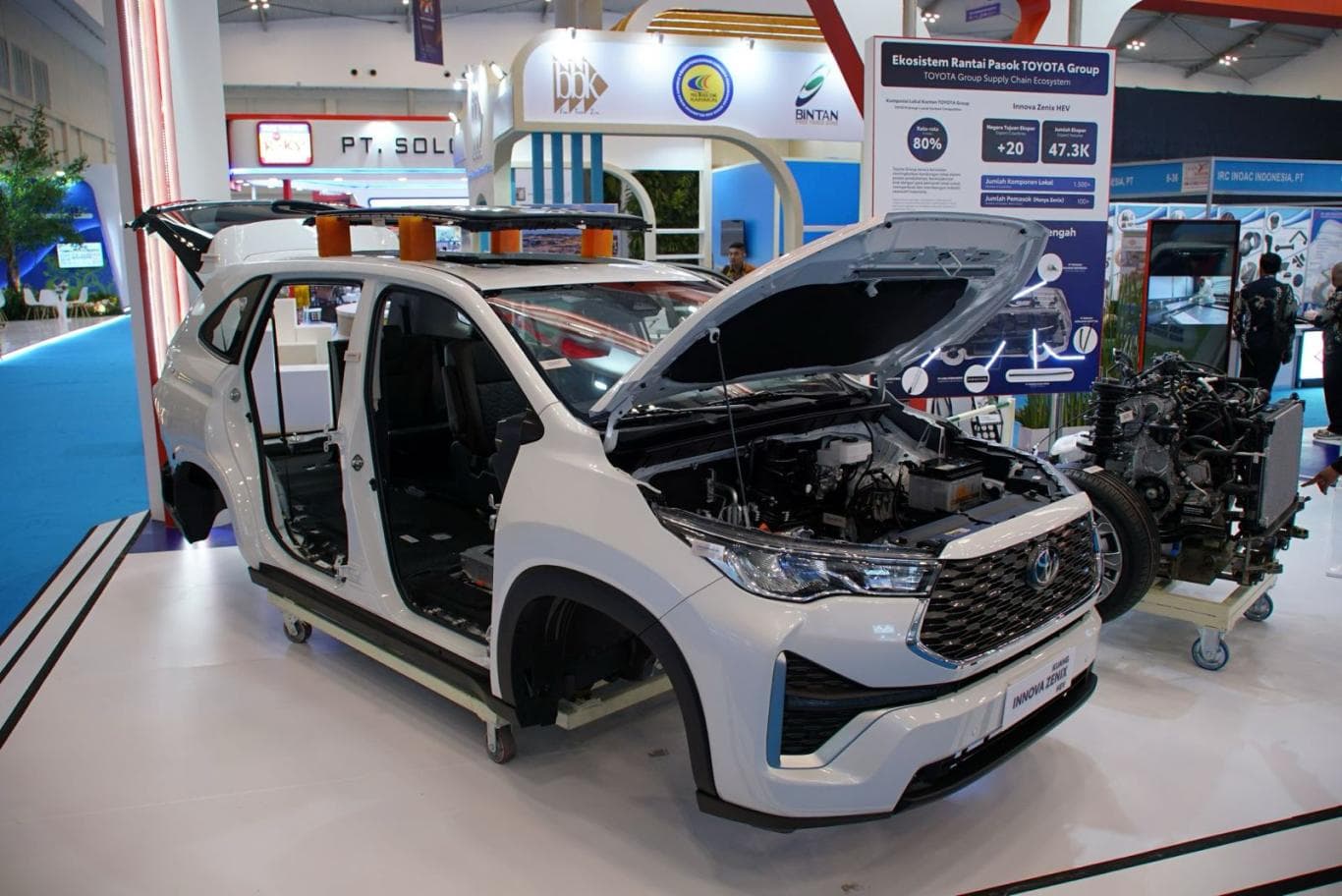 MODEL BARU: Ilustrasi body assembly mobil hybrid Kijang Innova Zenix HEV.