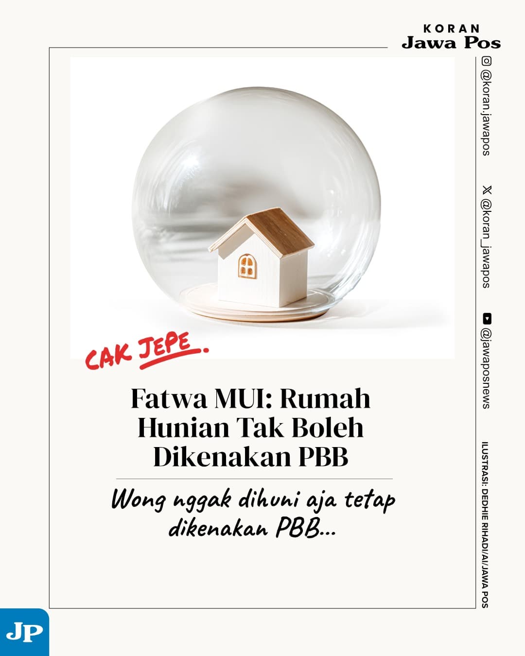 MUI Larang Pungutan Pajak Rumah Hunian