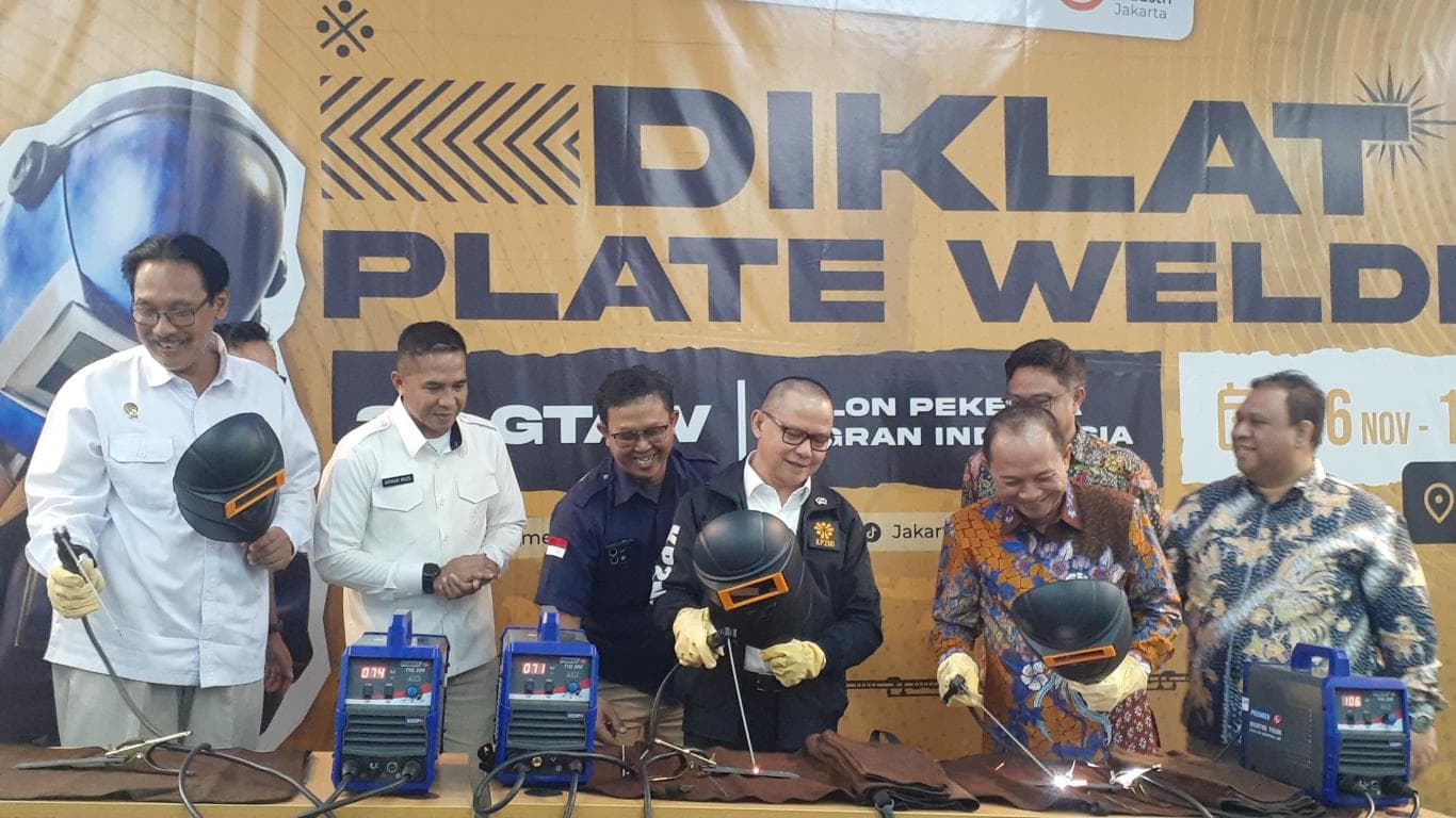 RESMI DIBUKA: Pelatihan plate welder bersertifikasi dengan kompetensi Gas Tungsten Arc Welding di Balai Diklat Industri,  Jakarta, Rabu, (26/11).