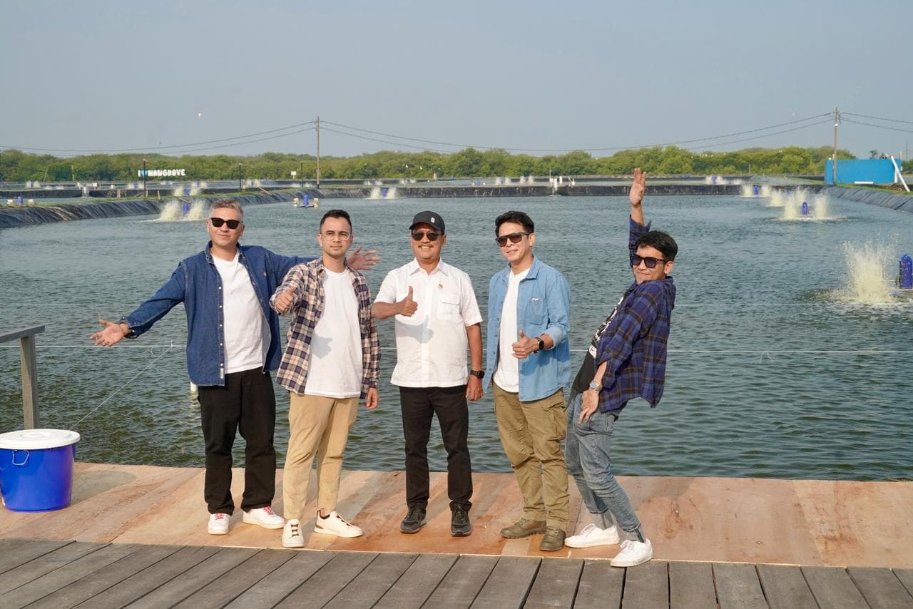 PUBLIC FIGURE: Raffi Ahmad dkk diharapkan bisa memengaruhi generasi muda untuk menekuni budidaya perikanan.