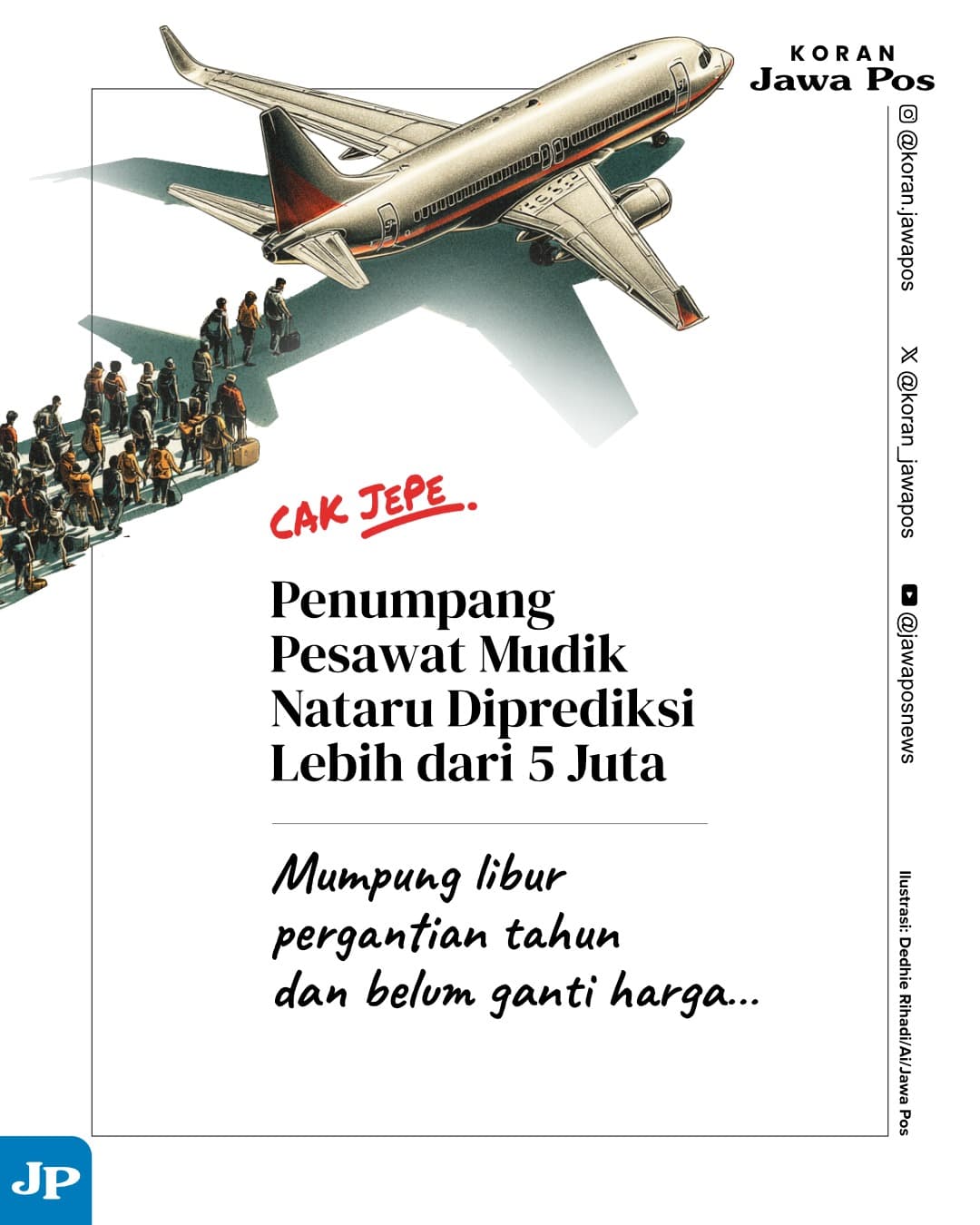 Jumlah Penumpang Pesawat Libur Nataru Meningkat